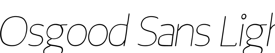 Osgood Sans Light Italic Yazı tipi ücretsiz indir